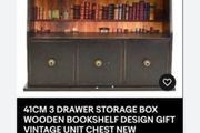 New price e145 Wooden three draw and shelf storage wall unit