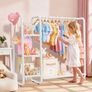 Kids Clothes Rail with 3-Tier Storage Shelves Strong Storage Dress Up Rail  Metal Frame Childrens Clothes Rail with Bottom Shelf - for Baby Clothes Coats Skirts Shoe Organizer Kids Wardrobe Image 2