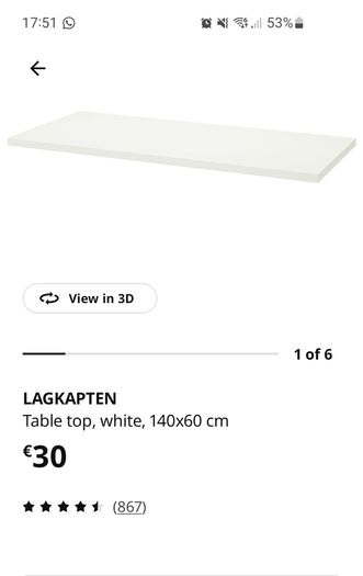 Ikea table top