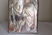 Italian 999 Silver Holy Family Plaque
