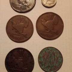 6 Irish coins