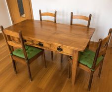 Farmhouse Style Solid Wood Table Set