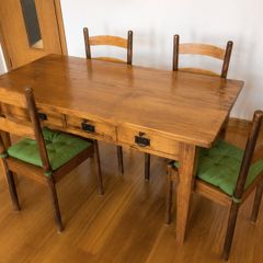 Farmhouse Style Solid Wood Table Set