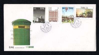 1985 Ireland Anniversaries: Bicentenaries of Dunsink Observatory, First Flight of an Irishman. Royal Irish Academy. 800th Anniversary of Cork City Commemorative Stamps First Day Cover (FDC) with Cork pictorial cancel.