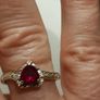 9 ct  gold ring Rubies and diamonds Image 8