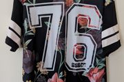 Soulstar Floral Print Varsity Jersey Size XL