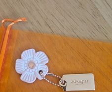 Coach Bag Charms/Tags /Rose Gold & Pink Flower/NEW