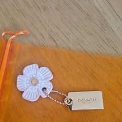 Coach Bag Charms/Tags /Rose Gold & Pink Flower/NEW