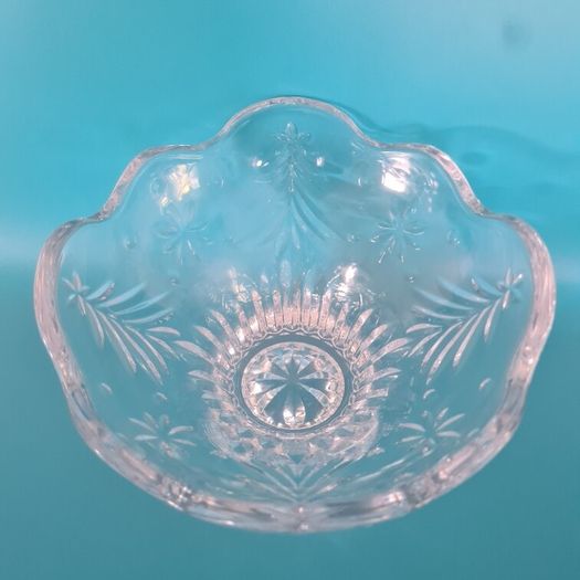 Footed Glass Bowl Candy Dish Small Christmas Tree