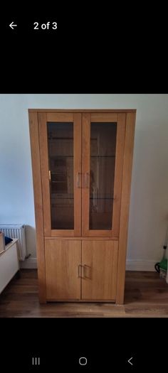 solid oak display unit