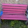 Pink garden bench Image 3