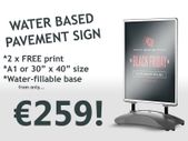 Water based pavement sign + 2 x prints