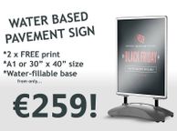 main image for ad Water based pavement sign + 2 x prints