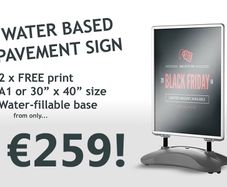 Water based pavement sign + 2 x prints
