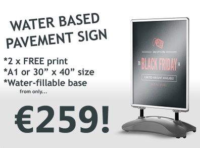 Water based pavement sign + 2 x prints