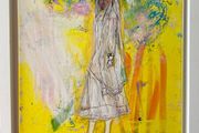 Framed Original Painting Eclectic Art Dublin Wedding Dress Art Bridal Original Art - Fashion Art - Couture Bride - Irish Figurative Art