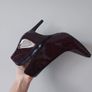 M&S ladies patent burgundy ankle boots (brand new) Image 3