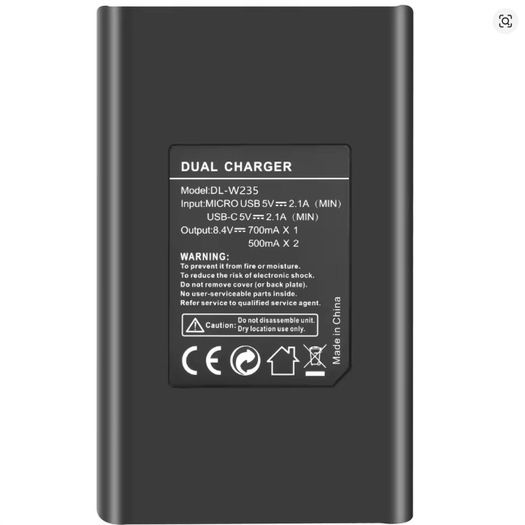 Np-w235 Dual Usb Led Charger For Fujifilm X-t5  X-t4  Gfx  X-h2