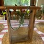 Unused Rustic Wooden Bird Feeder with Wire Mesh Image 4