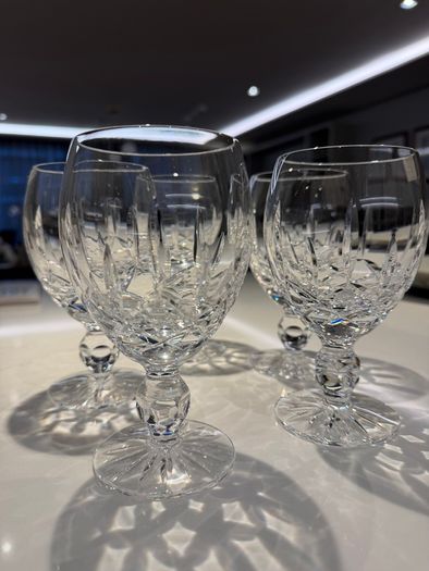 Cavan Crystal Sheelin Hand-Cut Goblets x6