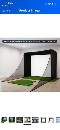 Golf simulator enclosure and impact screen