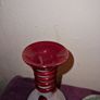 1960's pair Spanish Lafiore Scavo glass vases Image 7