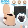 Portable And Movable Toilet With Paper Roll Holder Image 2