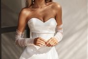 Brand New Jane Hill Bridal Accessories  Pearl Tulle Sleeves