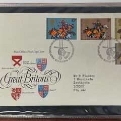 Collection of 38 Stamp First Day Covers, 1872-75 housed in Royal Mail small album with good range and including definitive values plus regionals. 38 images of contents