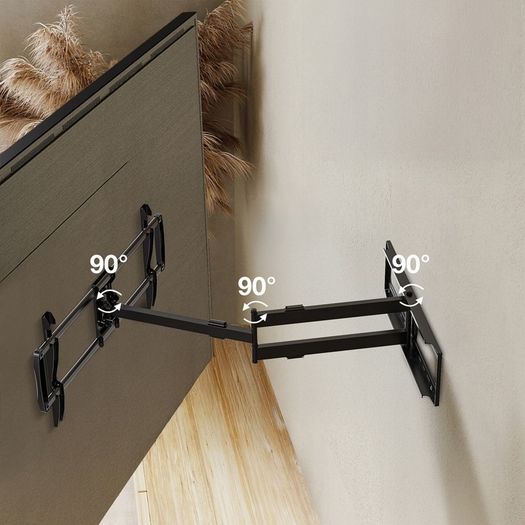 Tv Wall Mount Bracket Tilt Swivel Long Arm 43-95"
