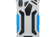 For Apple iPhone XR R-JUST Shockproof Armor Metal Protective Case Blue
