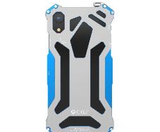 For Apple iPhone XR R-JUST Shockproof Armor Metal Protective Case Blue