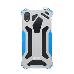 For Apple iPhone XR R-JUST Shockproof Armor Metal Protective Case Blue