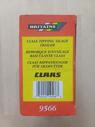 Britains CLAAS Tipping Silage Trailer Farm Model 1:32 Scale 9566 MINT