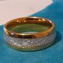 Tungsten carbride ring 14ct gold plated Image 3