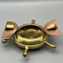 Vintage Brass Ship Wheel Ashtray 1960s Heavy Brass Ashtray Nautical Maritime Image 8