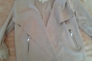 Girls soft to touch cream waterfall jacket 12-18mth