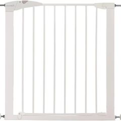 Stair Gate Maxi Secure Toddler & Baby Gate 76-82cm extends up to 117cm with separately sold extensions | Pressure Fit Baby Safety & Dog Gate for Doorways | No-Screw Install Child Gate, White