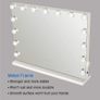 Hollywood Vanity Mirror with Lights, 58x45cm Lighted Makeup Mirror with 15 Dimmable Led Bulbs, 3 Lighting Modes, Touch Screen Control Image 6