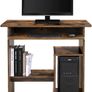 _Desk, Computer Table, Workstation, with Stand and Shelf, Central Unit Compartment, for Small Space, Easy Assembly, 80 x 45 x 74 cm, Rustic Brown Image 5
