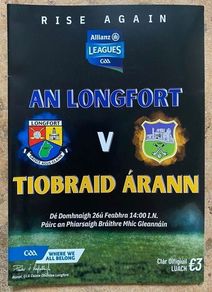 2023 Longford v Tipperary - GAA Allianz Football League Programme