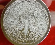 Celtic tree of life ( twin wolves protection)