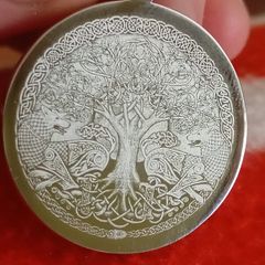 Celtic tree of life ( twin wolves protection)