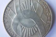 Vintage 1972 Munich Olympic Games 10 Mark German Silver Commemorative Coin - 15,4g
