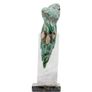 Handcrafted Serpentine Macaw Sculpture: Crystal Stone Bird Figurine Image 4