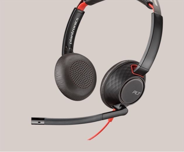 Poly headphones set with mic