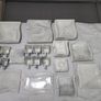 Stylish Modern Porcelain China Square 55 Piece Dinner Set, Marble Grey, Dinnerware, Dinner Party Set. Plates, Cups Mugs Bowls Egg Cups Image 2