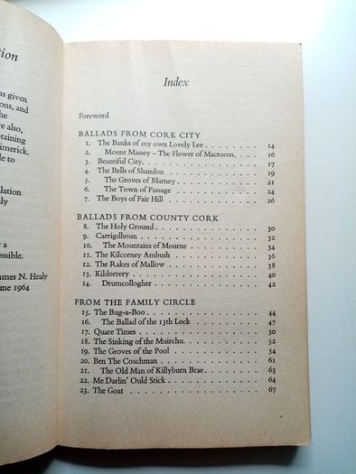 The Second Book of Irish Ballads (1964) - James N Healy - Vintage Mercier Book - Irish Song Music Book