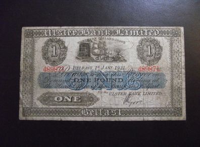 1931 Ulster Bank Limited 1 Pound
