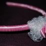 Handmade baby pink hairband Image 3